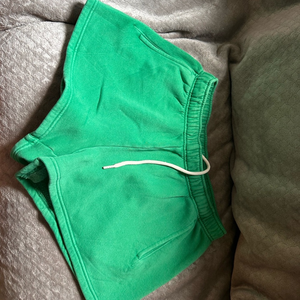 Aerie High Waist Green Shorts